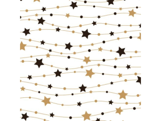 Serwetki POL-MAK GWIAZDKA Daisy Lunch 33cm 20szt. Little Stars Black x Gold  SD_GW_021401  [opakowanie=24szt]