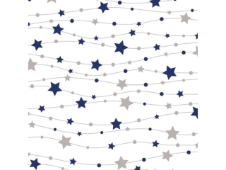 Serwetki POL-MAK GWIAZDKA Daisy Lunch 33cm 20szt. Little Stars Navy x Silver SD_GW_021402  [opakowanie=24szt]