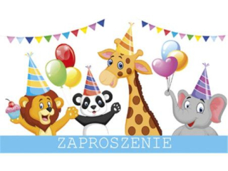 Zaproszenie POL-MAK 10szt. dziecięce 160x95 z kopertą Z_DZIE_55664