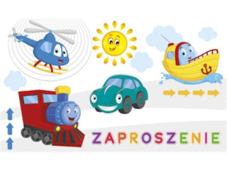 Zaproszenie POL-MAK 10szt. dziecięce 160x95 z kopertą Z_DZIE_55670