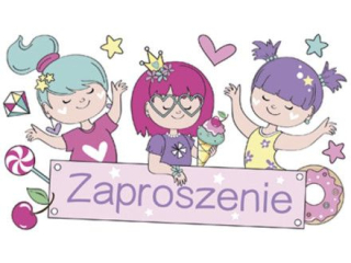Zaproszenie POL-MAK 10szt. dziecięce 160x95 z kopertą Z_DZIE_61345