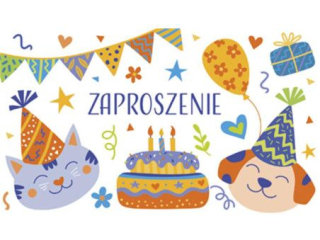 Zaproszenie POL-MAK 10szt. dziecięce 160x95 z kopertą Z_DZIE_61347