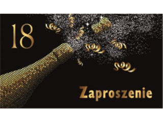 Zaproszenie POL-MAK 10szt. 18-nastka 160x95 z kopertą Z_UR18_56475