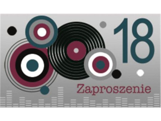 Zaproszenie POL-MAK 10szt. 18-nastka 160x95 z kopertą Z_UR18_56476