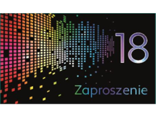 Zaproszenie POL-MAK 10szt. 18-nastka 160x95 z kopertą Z_UR18_56478