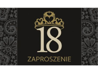 Zaproszenie POL-MAK 10szt. 18-nastka 160x95 z kopertą Z_UR18_61631