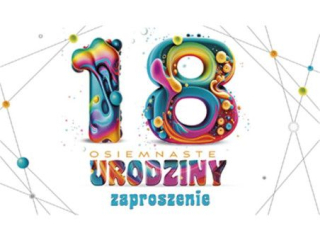 Zaproszenie POL-MAK 10szt. 18-nastka 160x95 z kopertą Z_UR18_61635