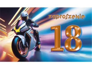 Zaproszenie POL-MAK 10szt. 18-nastka 160x95 z kopertą Z_UR18_61640