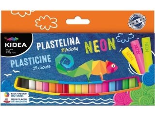 PLASTELINA MIX 24 KOLORY KIDEA
