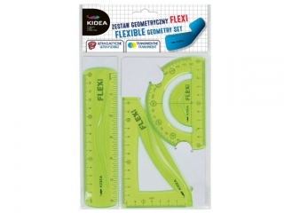 ZESTAW GEOMETRYCZNY FLEXI 15 CM 3 ELEMENTOWY KIDEA  SEZON2024
