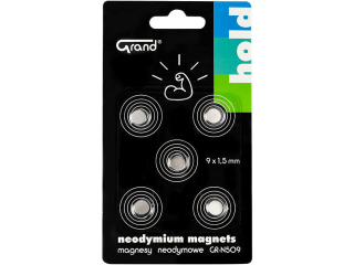 Magnesy neodymowe GR-N509 9 mm GRAND 5 szt.