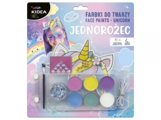 FARBKI DO TWARZY ZESTAW UNICORN KIDEA