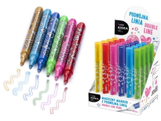 MAGICZNY MARKER Z PODWJN LINI KIDEA D [opakowanie=24szt]