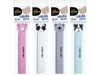 LINIJKA Z FIGURKĄ 15 CM KIDEA
