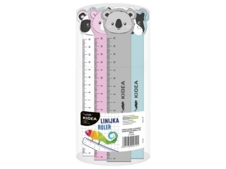 LINIJKA Z FIGURK 15 CM KIDEA D [opakowanie=36szt]