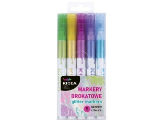 MARKERY BROKATOWE A 5 KOLORÓW KIDEA