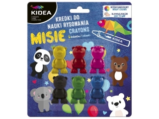 KREDKI MISIE DO NAUKI RYSOWANIA 6 KOLORÓW KIDEA