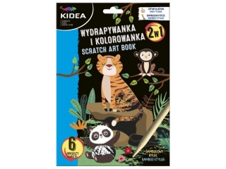 WYDRAPYWANKA I KOLOROWANKA 2W1 (ZWIERZĘTA) KIDEA