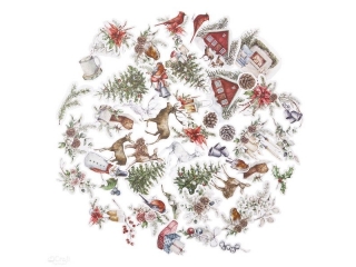KSZTATY PAPIEROWE, LOVABLE CHRISTMAS, 49 SZT. [opakowanie=6szt]