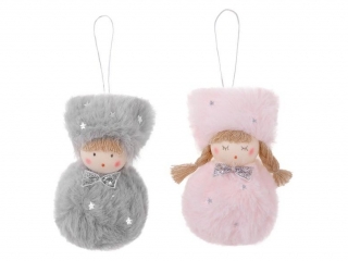 ZAWIESZKI DZIEWCZYNKA x CHOPIEC 10 CM, 2 SZT., Rӯ , POPIEL [opakowanie=2szt]