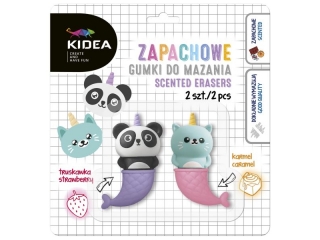 GUMKI DO MAZANIA ZAPACHOWE KOTEK I PANDA 2 SZT. KIDEA