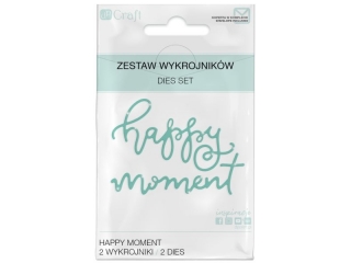ZESTAW WYKROJNIKÓW DP CRAFT NAPIS - HAPPY MOMENT, 2 SZT.