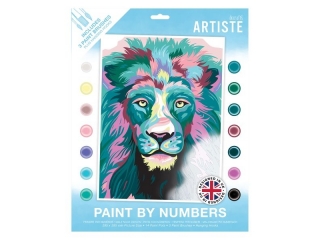 DUŻY ZESTAW DO MALOWANIA PO NUMERACH - ARTISTE - CURAGEOUS LION