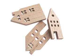 DREWNIANE DOMKI, 1 CM X 10 CM, 3 SZT [opakowanie=3szt]