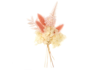 MINI BUKIET SUSZONYCH KWIATÓW, OK.20 CM "FLUFFY FLAMINGO"