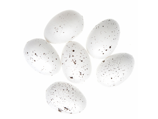 JAJKA, 6 CM, 6 SZT, BIAE NAKRAPIANE [opakowanie=6szt]