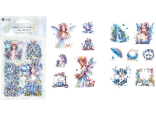 POYSKUJCE NAKLEJKI PET WRӯKI 6 ARKUSZY - BLUE STARDUST [opakowanie=6szt]