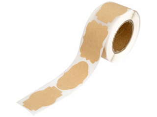 NAKLEJKI NA ROLCE - ETYKIETY VINTAGE, KRAFT, 5X3CM, 250 SZT. [opakowanie=6szt]