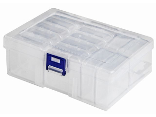 ORGANIZER + 14 PUDEEK DO PRZECHOWYWANIA 11, 7 X 16, 4 X 5, 8 CM [opakowanie=6szt]