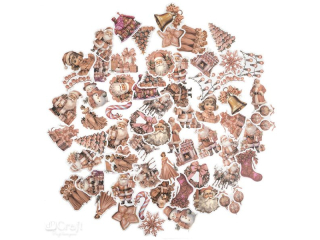 NAKLEJKI WINYLOWE - WITECZNE 4-6 CM, 64 SZT. - VINTAGE PINK [opakowanie=6szt]