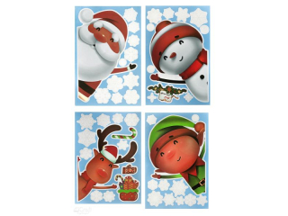 ELEKTROSTATYCZNE NAKLEJKI NA SZYB 46 SZT. - JOLLY CHRISTMAS [opakowanie=6szt]