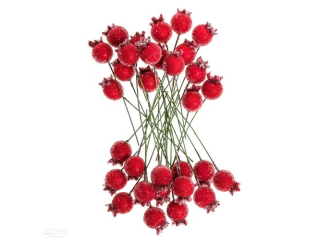 SZRONIONE CZERWONE JAGODY 1, 5 CM, 31 SZT. [opakowanie=6szt]