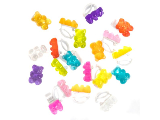 OZDOBY NA SZNUR�WKI 20 SZT. - JELLY BEARS [opakowanie=6szt]
