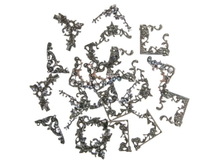 NAKLEJKI NARO�NIKI VINTAGE, 5 X 5 CM, 24 SZT. - SAPPHIRE [opakowanie=6szt]