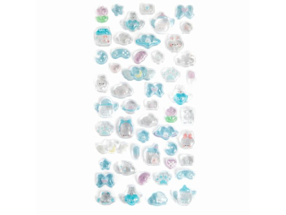 NAKLEJKI CANDY DROPS, 51 SZT. - BLUE [opakowanie=6szt]