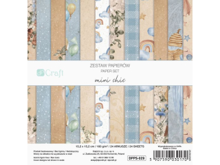 ZESTAW PAPIER�W 15, 2 X 15, 2 CM, 24 KARTKI - MINI CHIC [opakowanie=5szt]