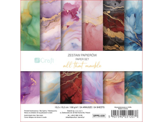ZESTAW PAPIER�W 15, 2 X 15, 2, 24 KARTKI - ALL THAT MARBLE [opakowanie=5szt]