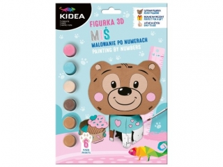 FIGURKA 3D MALOWANIE PO NUMERACH MIŚ KIDEA