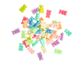 KORALIKI ALRYLOWE, 45 SZT. - MACARON BEARS [opakowanie=6szt]