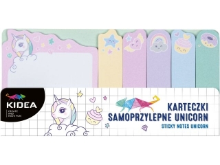 KARTECZKI SAMOPRZYLEPNE UNICORN KIDEA