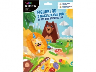 FIGURKI 3D Z NAKLEJKAMI ZOO KIDEA