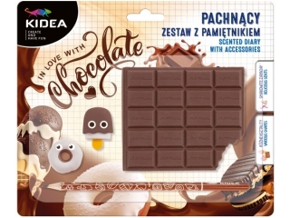 PACHNĄCY PAMIĘTNIK Z AKCESORIAMI CZEKOLADA KIDEA