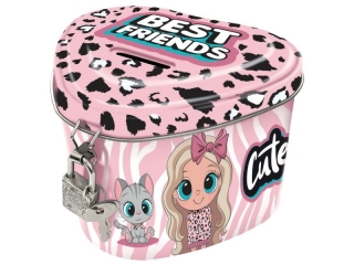 SKARBONKA Z KŁÓDKĄ SERCE BEST FRIENDS 10