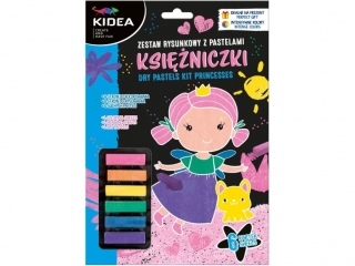 ZESTAW RYSUNKOWY Z PASTELAMI - KSIĘŻNICZKI KIDEA