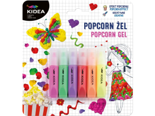 POPCORN ŻEL 6 KOLORÓW KIDEA