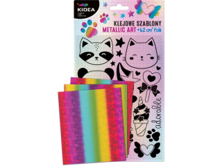 KLEJOWE SZABLONY METALLIC ART SWEET KIDEA